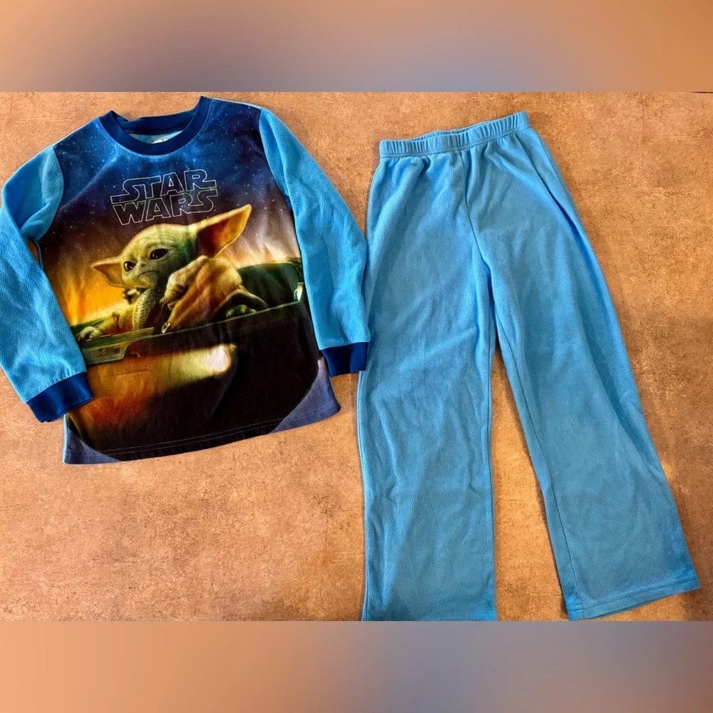 Star Wars Kids Cozy Fleece Pajama Set - Blue and Black, Size 6/7